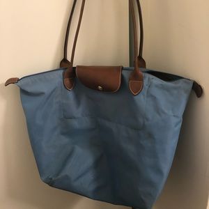 Sky blue long champ bag